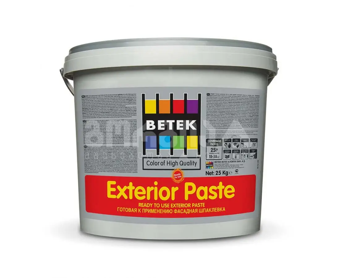 ფასადის ფითხი Betek Exterior Paste 25კგ — ექსტერიერის საღებავი